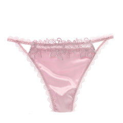 Ladies Thongs Cotton Crotch Lace Trim Thongs