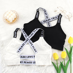 Back Sling Cross Wrap Chest Student Sports Allmatch English Letter