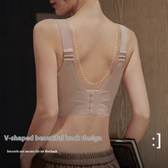 Women's Underwear Plus Size Bras Seamless Push Up Anti-SAG Breast Holding Full Cup